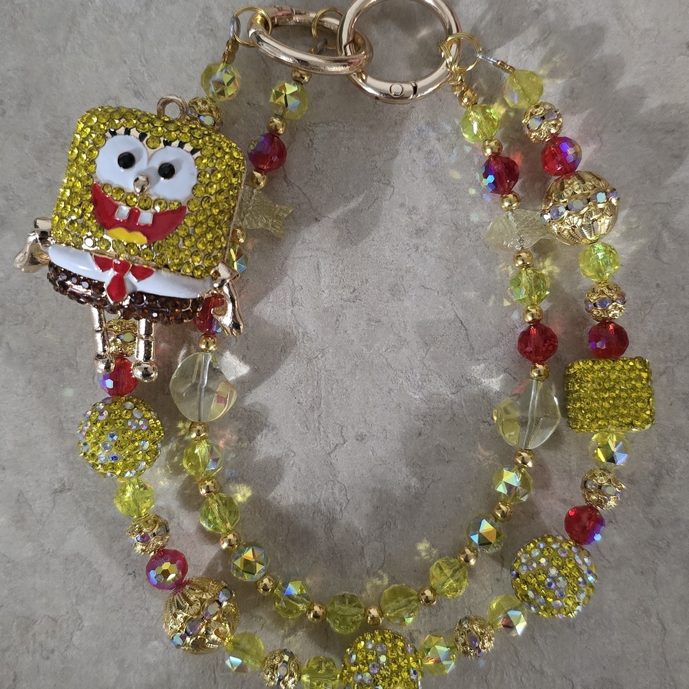 SpongeBob Beaded Bag Charm/Chain